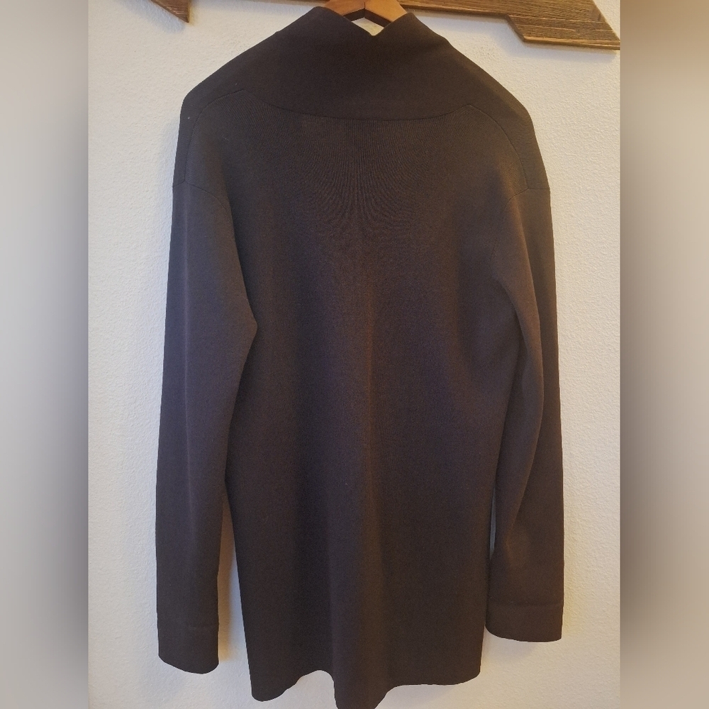 EILEEN FISHER Black Vneck Top Viscose Stretch Tunic Relaxed Lagenlook Womens S - Picture 7 of 7